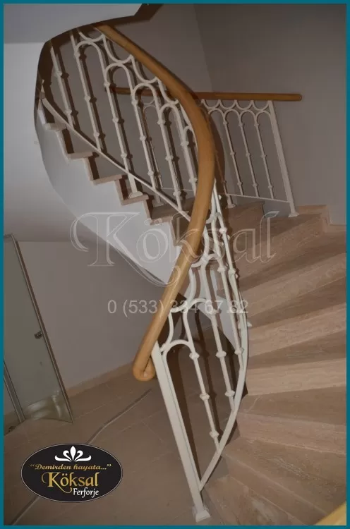 Ferforje Merdiven Korkulukları - Dekoratif Merdiven Korkuluğu - Demir Merdiven Korkuluğu