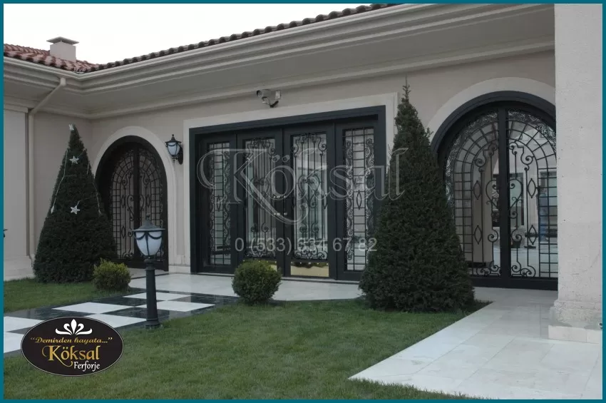 Ferforje Villa Kapısı Modelleri - Villa Giriş Kapısı