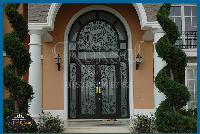 villa giriş kapı modelleri - villa kapıları - demir villa kapıları